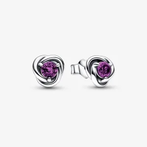 (imagine pentru) PANDORA Cercei de tip cerc etern mov Februarie - 292334C02