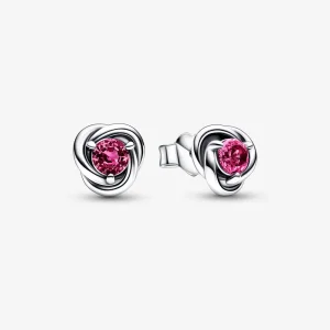 (imagine pentru) PANDORA Cercei roz de cerc eternitate cu piatra de octombrie - 292334C05
