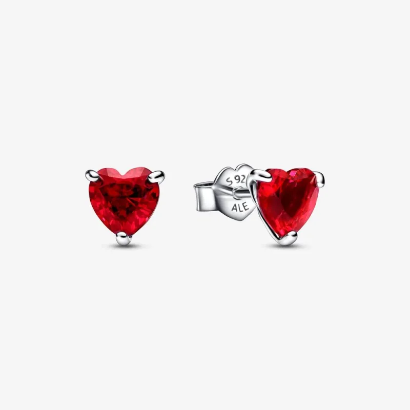 (imagine pentru) PANDORA Cercei Stud Red Heart - 292549C01