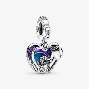 (imagine pentru) PANDORA Disney Pixar Wall-E & Eve Pandantiv cu lumini fosforescente - 792518C01