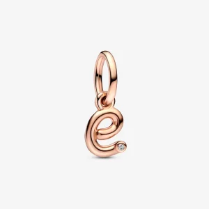 (imagine pentru) PANDORA Pandantiv litera E, model Script Alphabet - 782463C01