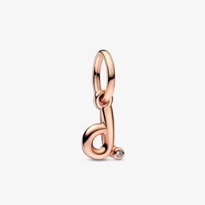 (imagine pentru) PANDORA Pandantiv litere D Script alfabet Dangle Charm - 782534C01