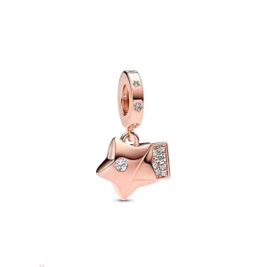 (imagine pentru) Pandora Rose Gold Pendul cu Pandantiv Norocos Stea - 782483C01