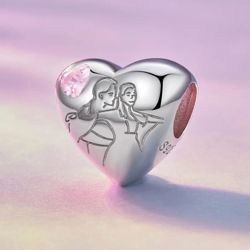 (imagine pentru) Breloc stil Pandora Soulmate - BSC772 - Vizualizare 2