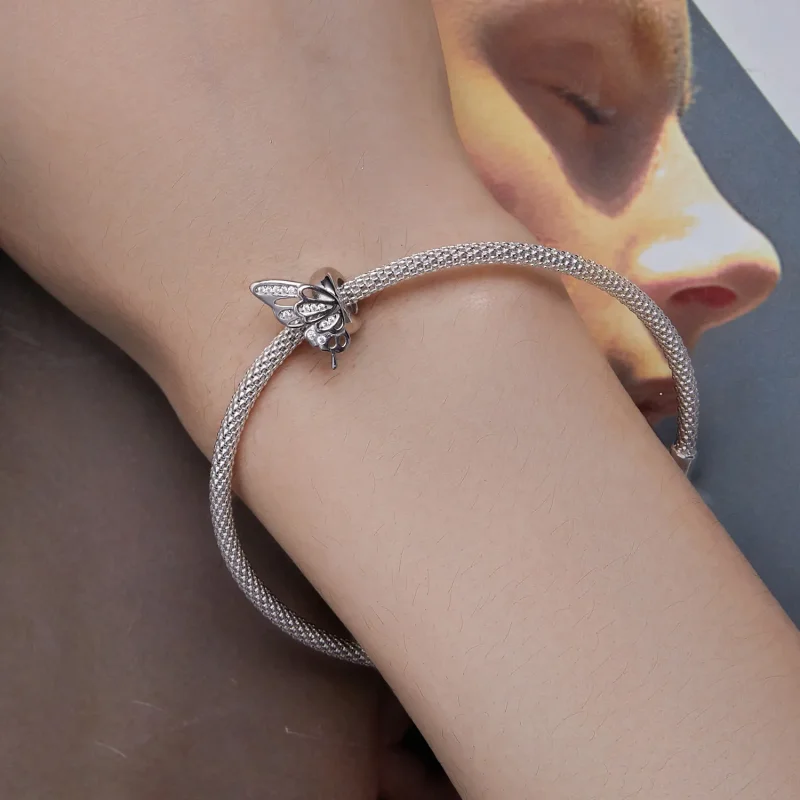 (imagine pentru) Charm Pandora stil Fluturi Spacer - BSC823 - Vizualizare 7