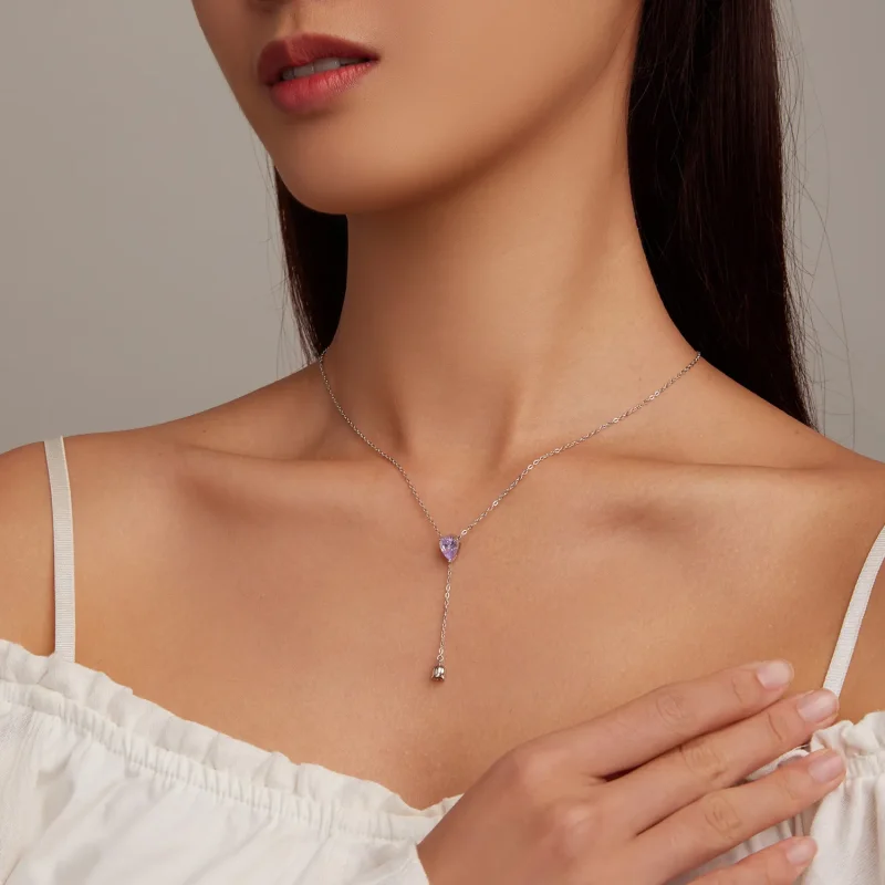 (imagine pentru) Colier ametist în stil Pandora - BSN271 - Vizualizare 6