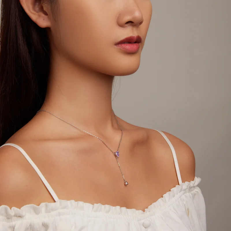 (imagine pentru) Colier ametist în stil Pandora - BSN271 - Vizualizare 8