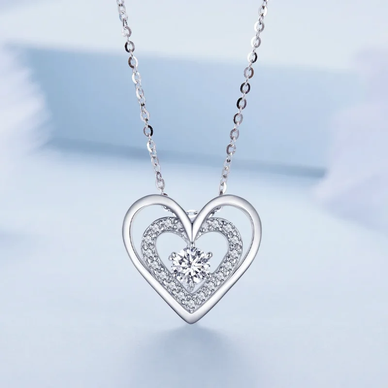 (imagine pentru) Colier in stil Pandora cu inima - BSN342 - Vizualizare 2