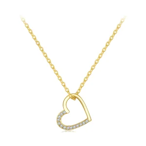 (imagine pentru) Colier în stil Pandora cu inimă din aur de 14K - SCN347-B