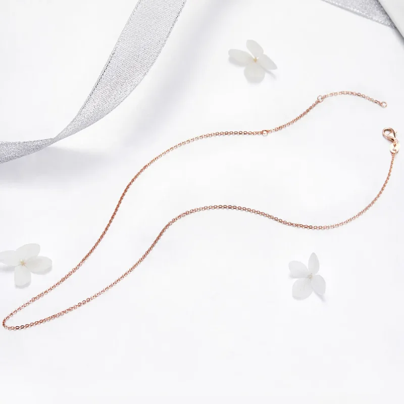 (imagine pentru) Colier stil Pandora aur roz - SCA014-45 - Vizualizare 2