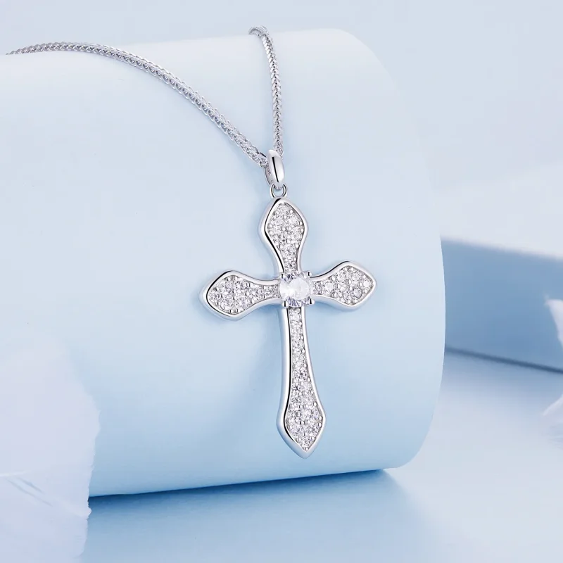 (imagine pentru) Colier stil Pandora cu cruce - BSN303 - Vizualizare 2