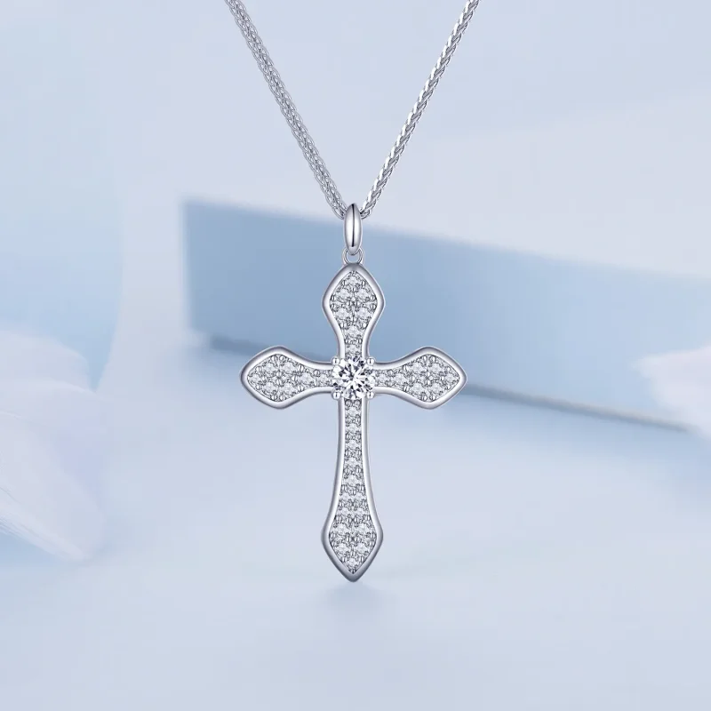 (imagine pentru) Colier stil Pandora cu cruce - BSN303 - Vizualizare 3