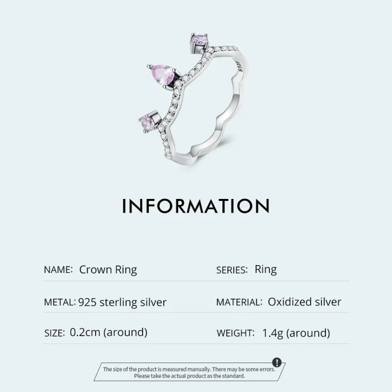 (imagine pentru) Inel coroană stil Pandora argintiu - SCR888 - Vizualizare 4