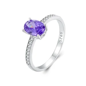 (imagine pentru) Inel cu ametist de stil Pandora - BSR460-VT