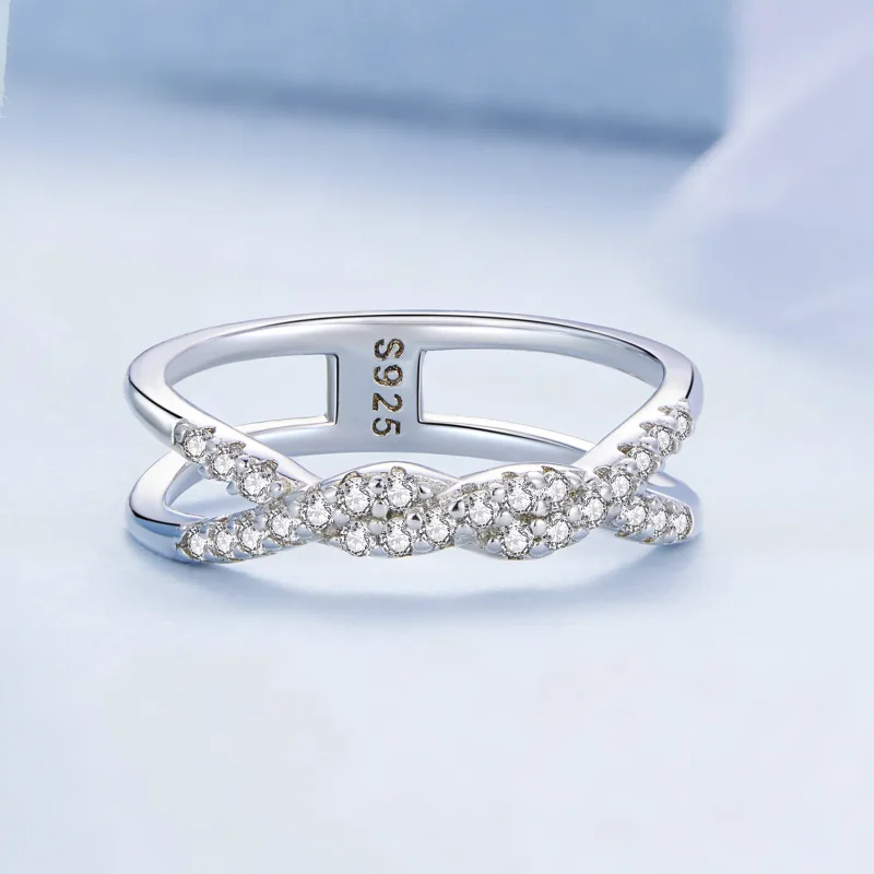 (imagine pentru) Inel cu model Pandora Twist - BSR327 - Vizualizare 3