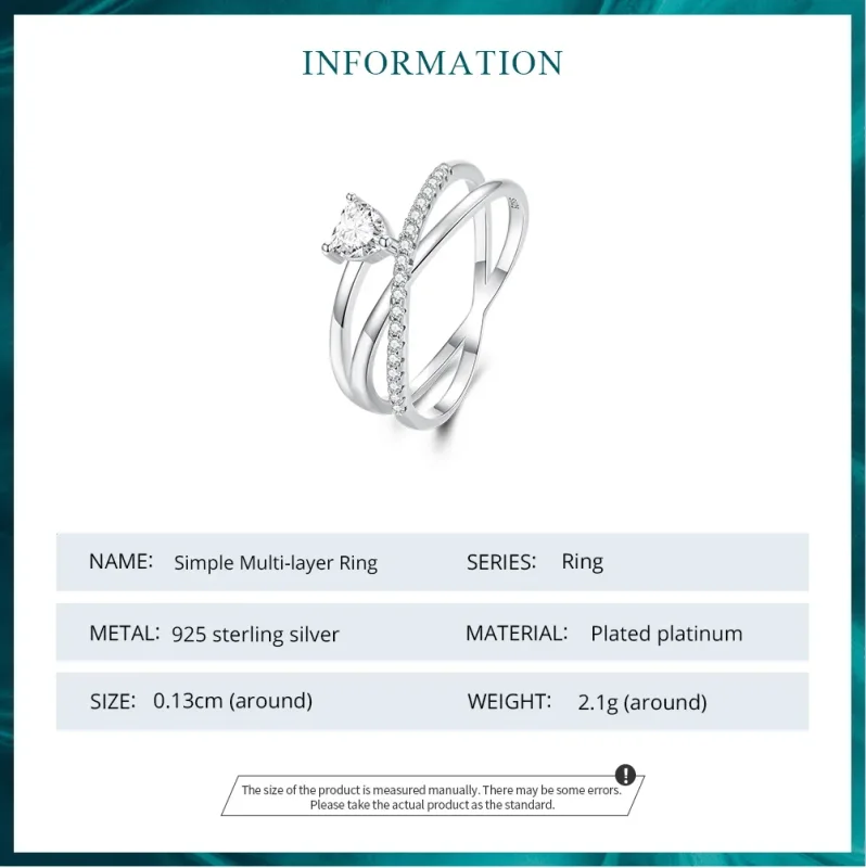 (imagine pentru) Inel cu trei benzi de stil Pandora - BSR336 - Vizualizare 7