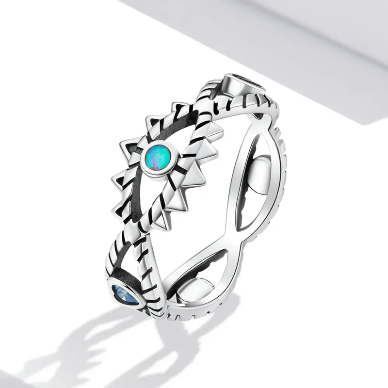 (imagine pentru) Inel de stil Pandora cu safir - SCR800 - Vizualizare 2