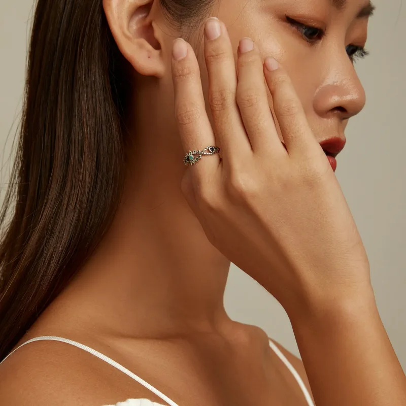 (imagine pentru) Inel de stil Pandora cu safir - SCR800 - Vizualizare 8