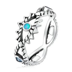 (imagine pentru) Inel de stil Pandora cu safir - SCR800