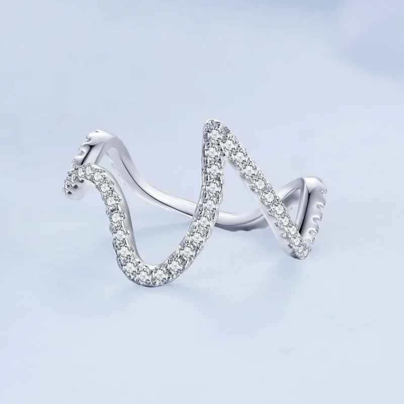 (imagine pentru) Inel în stil Pandora cu model zig-zag - BSR314 - Vizualizare 3