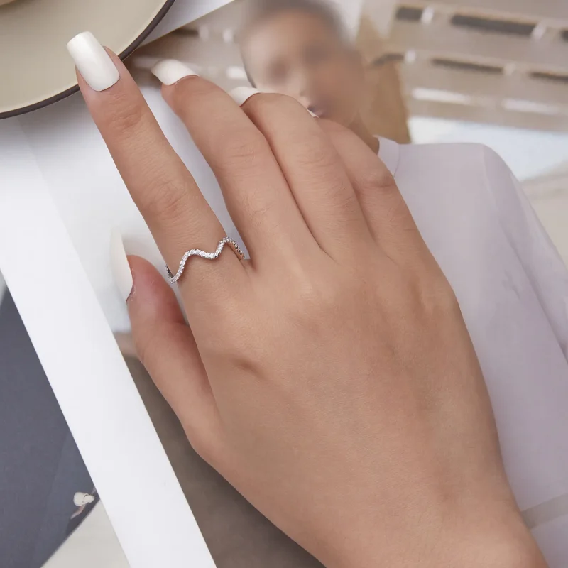 (imagine pentru) Inel în stil Pandora cu model zig-zag - BSR314 - Vizualizare 5