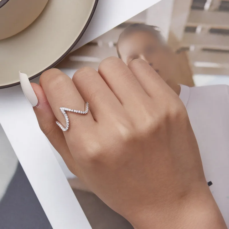 (imagine pentru) Inel în stil Pandora cu model zig-zag - BSR314 - Vizualizare 7