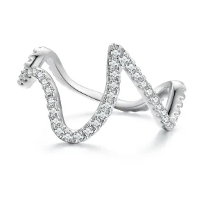 (imagine pentru) Inel în stil Pandora cu model zig-zag - BSR314
