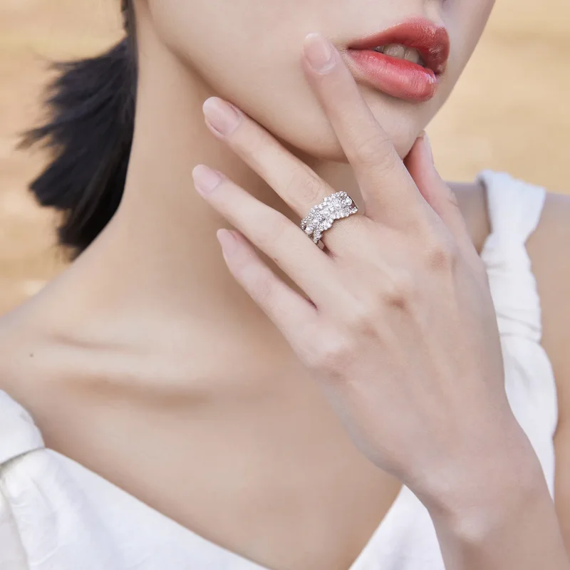 (imagine pentru) Inel stil Pandora cu design de prințesă - BSR187 - Vizualizare 4