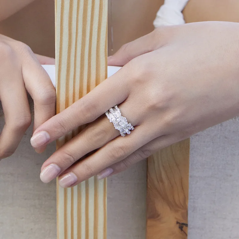 (imagine pentru) Inel stil Pandora cu design de prințesă - BSR187 - Vizualizare 6