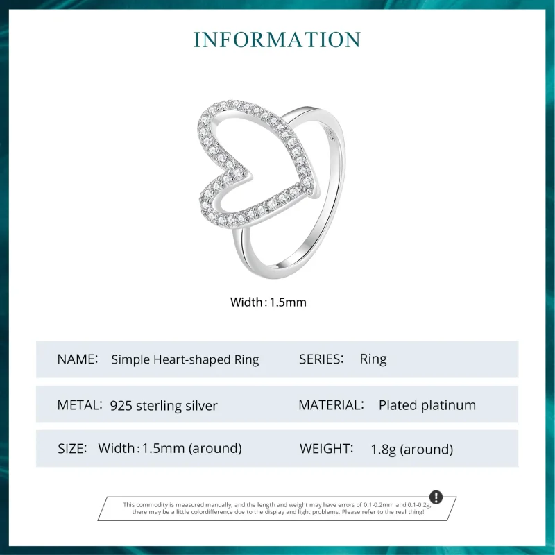 (imagine pentru) Inel stil Pandora cu inimă desenată liber - BSR401 - Vizualizare 4