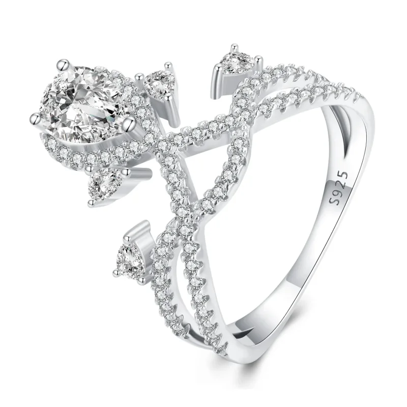 (imagine pentru) Inel stil Pandora Tiara - BSR368 - Vizualizare 3