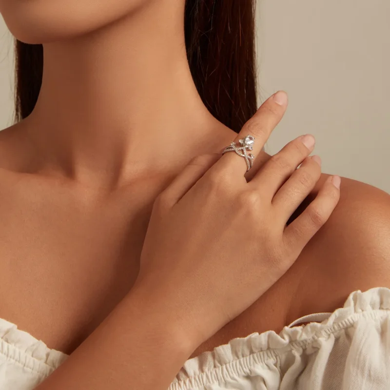 (imagine pentru) Inel stil Pandora Tiara - BSR368 - Vizualizare 4