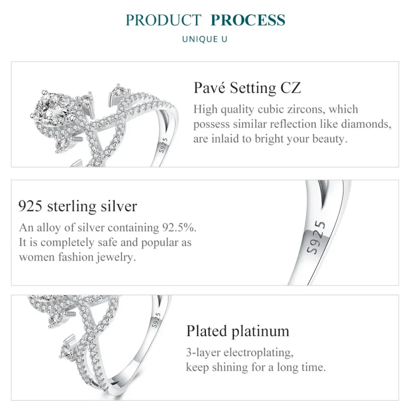 (imagine pentru) Inel stil Pandora Tiara - BSR368 - Vizualizare 5