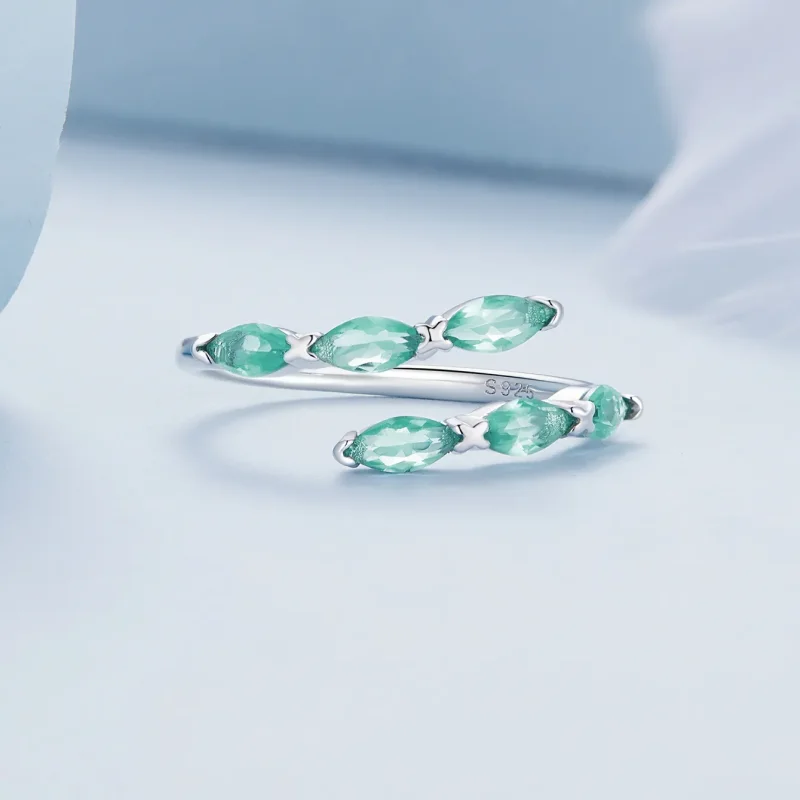 (imagine pentru) Inel verde de stil Pandora - BSR415 - Vizualizare 3