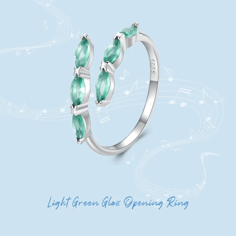 (imagine pentru) Inel verde de stil Pandora - BSR415 - Vizualizare 8