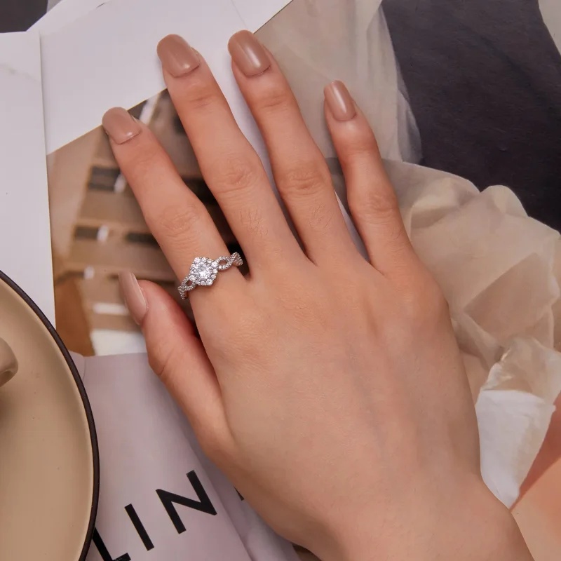 (imagine pentru) Inelul de stil Pandora Classic Elegance Clear Cz - BSR352 - Vizualizare 6