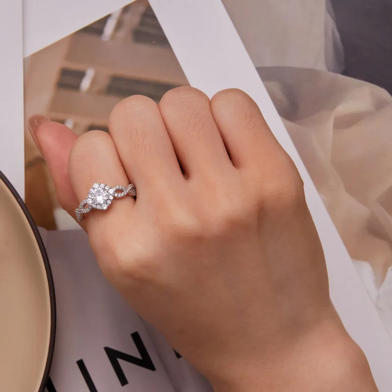 (imagine pentru) Inelul de stil Pandora Classic Elegance Clear Cz - BSR352 - Vizualizare 7