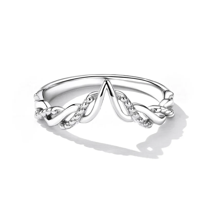 (imagine pentru) Inelul Tiara de stil Pandora cu formă de furcă - BSR258 - Vizualizare 3