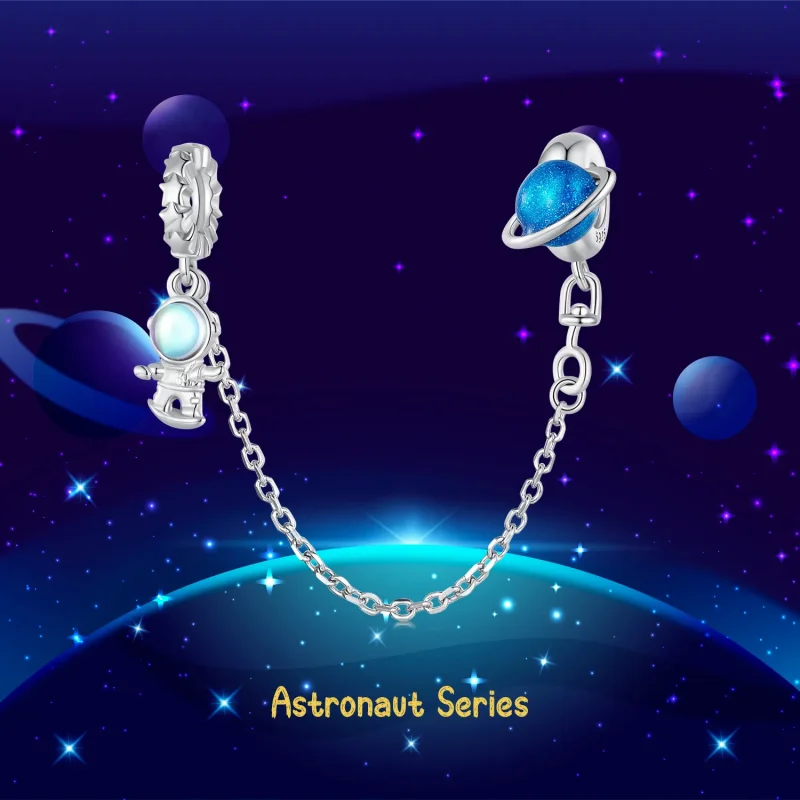 (imagine pentru) Lanţ de siguranţă cu astronauţi şi planetă în stil Pandora - BSC792 - Vizualizare 4