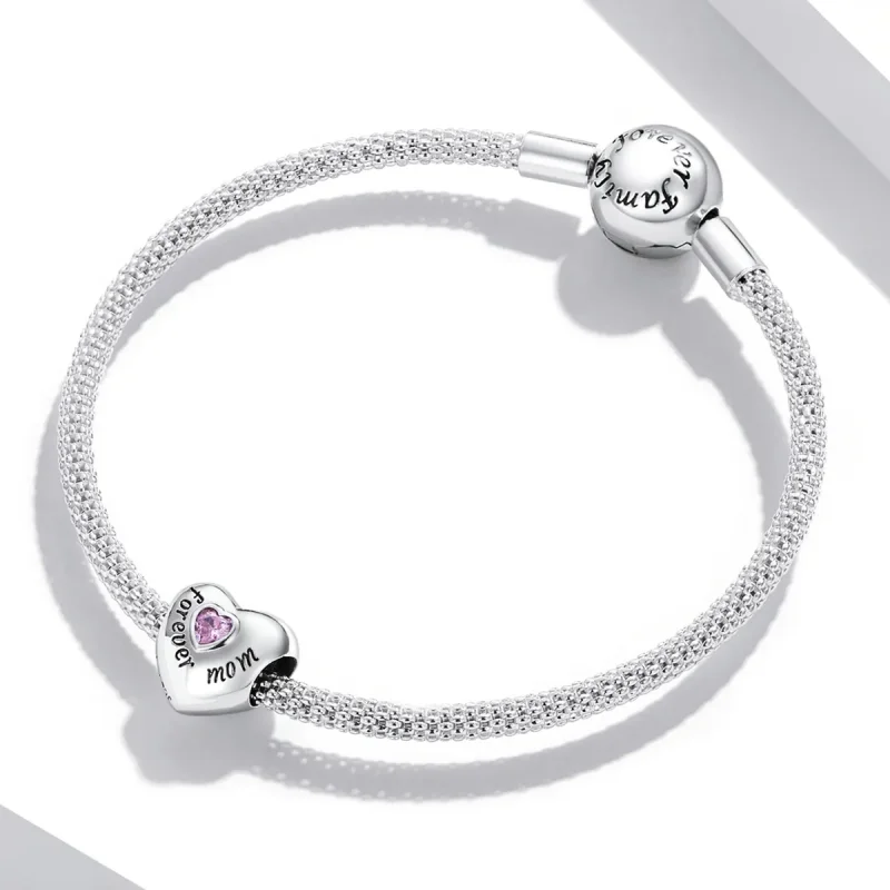 (imagine pentru) Pandantiv stil Pandora Forever Mom - BSC562-PK - Vizualizare 3