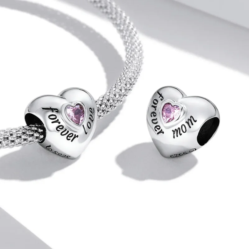 (imagine pentru) Pandantiv stil Pandora Forever Mom - BSC562-PK - Vizualizare 4