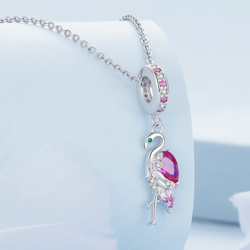 (imagine pentru) Pandora Stil Flamingo Charm - BSC833 - Vizualizare 2