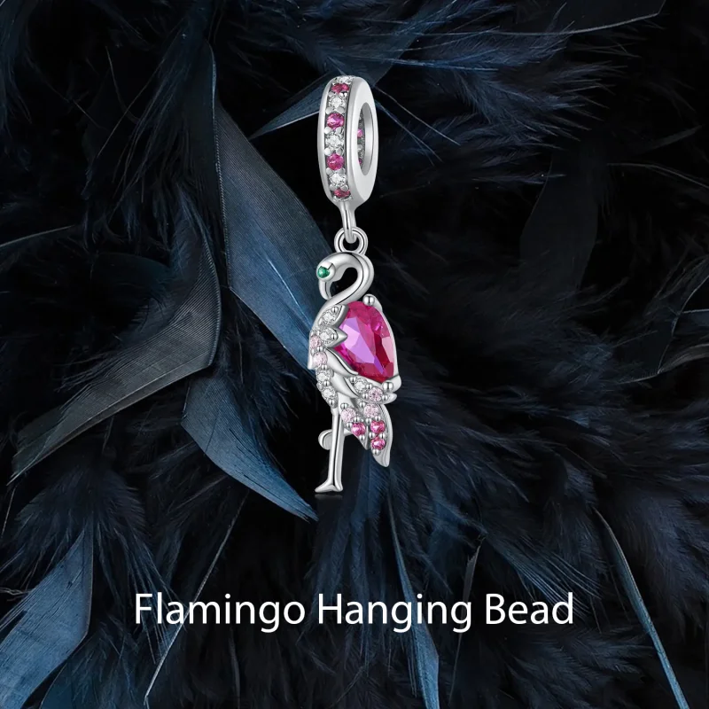 (imagine pentru) Pandora Stil Flamingo Charm - BSC833 - Vizualizare 6