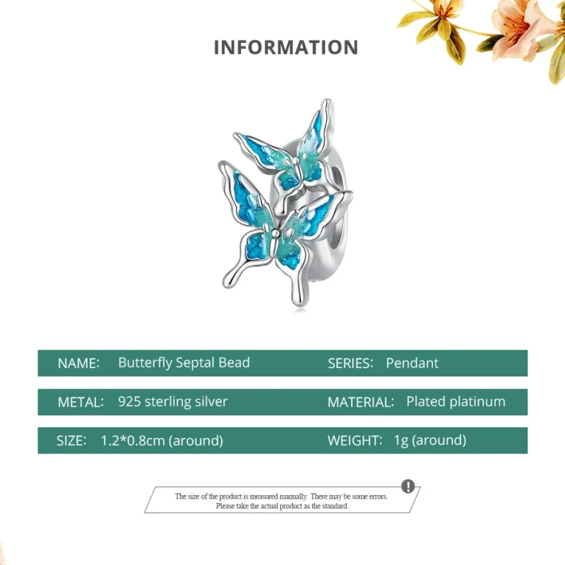 (imagine pentru) Pandora Stil Fluture Spacer Charm - BSC789 - Vizualizare 6