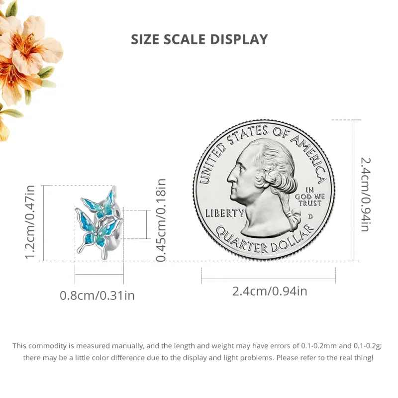 (imagine pentru) Pandora Stil Fluture Spacer Charm - BSC789 - Vizualizare 7