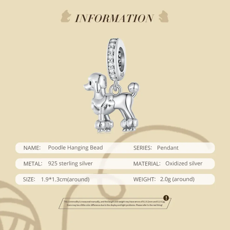 (imagine pentru) Pandora Style Breloc Cockapoo - BSC797 - Vizualizare 6