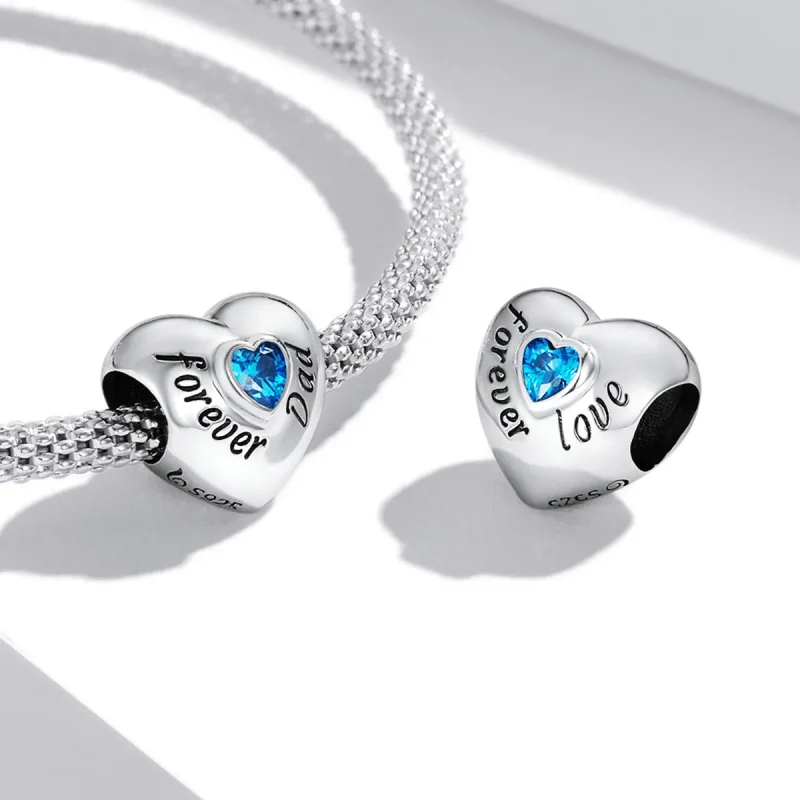 (imagine pentru) Pandora Style Charm În Memoria Tatălui - BSC562-BU - Vizualizare 4