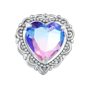 (imagine pentru) Pandora Style Pentru Totdeauna iubirea mea Culoare Gradient Inimă Charm - BSC830
