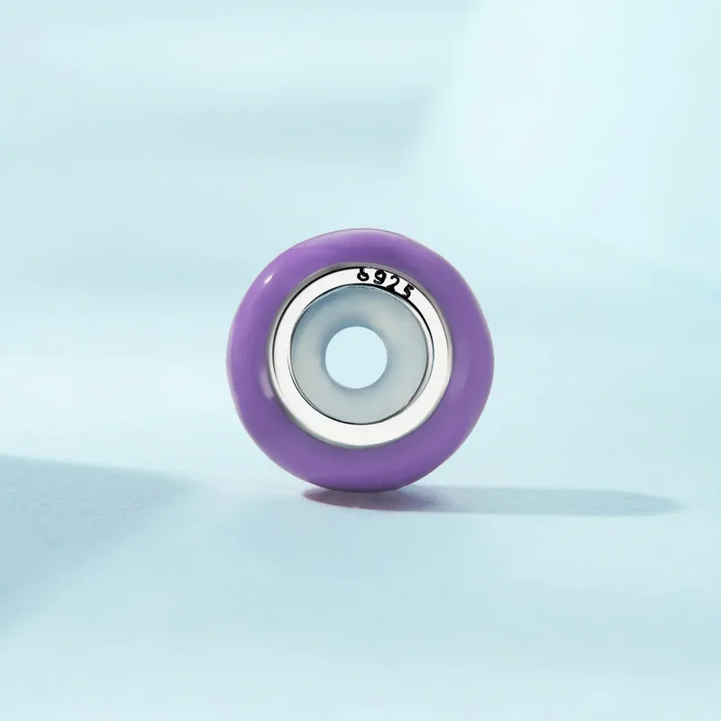 (imagine pentru) Pandora Style Purple Spacer Charm - Beteazăti - SCC1450-VT - Vizualizare 3