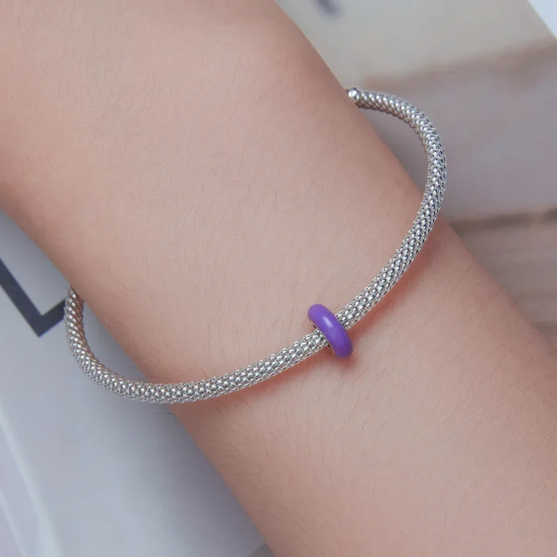 (imagine pentru) Pandora Style Purple Spacer Charm - Beteazăti - SCC1450-VT - Vizualizare 4